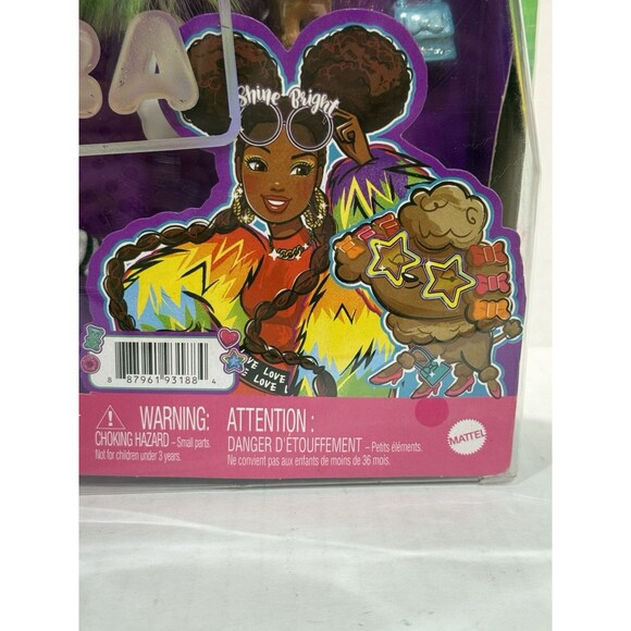 Barbie Extra #1 Shine Bright  doll with 15 styling Pieces includes Pet NEW - Picture 11 of 12